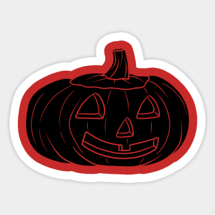 Happy Jack O' Lantern Black Silhouette Sticker